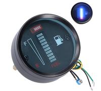 MechKit LED Fuel Meter Indicator 52mm Adjustable 12V Universal Automotive Motorcycle Fuel Display Black ABS Plastic Metal