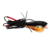 MechKit Lure Artificial Snakehead Shape Frog Soft Bait with Hook Fishing Accessory Durable ABS Plastic Vivid Design Lifelike Swimming Posture for Freshwater and Sea Fishing 55mm 20 (010#)