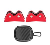 MechKit Pool Cue Straightness Checker Pure Aluminum Billiard Cue Straightness Detector Billiards Straightness Tester for Billiards Snooker Cues 6063 Aluminum 6.7cm 2.1cm 173g (Red)