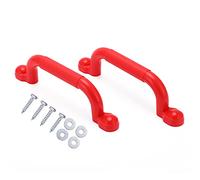 MechKit Safety Nonslip Grab Handles Mounting Hardware Kits for Kids Climbing Frame Swing Toy Durable ABS Material UV Resistant Sturdy Handle for Children Aged 3 10 Includes 2 Handl (Red)