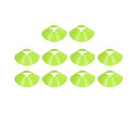 MechKit Soccer Disc Cones High Toughness Wear Resistant Bright Color Training Obstacle Disc for Football Basketball Sports PE Material 8cm 20cm 10 PCS (Green)