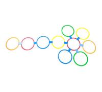 MechKit Speed Rings Agility Hoops Training Set Durable Plastic Bright Coloured Outdoor Sport Equipment for Kids Children Playground Activity 10PCS Multi Colour 29cm Diameter