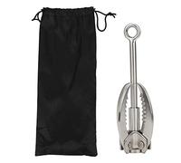 MechKit Stainless Steel Grappling Hook 4 Claws Folding Rock Climbing Tool for Outdoor Mountaineering Wilderness Survival Adventure Rescue Silver