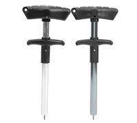 MechKit T Shape Aluminum Alloy Fish Hook Extractor Portable Hook Remover Separator Tools Safe Easy to Use for Fishing Enthusiasts Gun Color Silver Color 18.5cm 2 Pieces