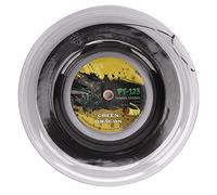 MechKit Tennis Racket String Polyester Durable Double Ribbed Pattern Beat Resistant Tennis String for Teenager 1.25mm 200M (Black)