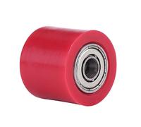 MechKit Universal Chain Roller Tensioner Pulley Wheel Guide Durable Hard Rubber Iron Construction Easy Installation for Motorcycle Dirt Bike Enduro 8mm 32mm 28mm 47g (Red)