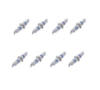 MechKit Wheel Clamp Rim Studs Set Durable Stainless Steel Precise Positioning Reversible Rim Claw Kit for Wheel Alignment Professionals 8pcs 86x14.35mm
