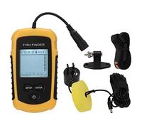 MechKit Wired Fish Finder ABS Portable Sonar Intelligent Underwater Fishfinder with Probe for River Fishing High Performance 200KHz Sonar Frequency 45 Degree Detection Angle 0.7 10