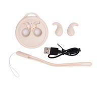 MechKit Wireless Sleep Earbuds Ultra Thin Noise Cancelling Bluetooth 5.3 Headphones with Real Time Translator Clear Calls for Side Sleepers Comfortable All Night Wear (Nude)