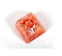 MECHKYP Handmade Koi Fish Backlit Resin Keycap R4/Esc Artisan Keycap Shine Through Translucent Key Cap OEM Profile for Cherry MX Gaming Mechanical Keyboard DIY Replace (Pink-Orange)