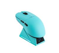 MechLands AJ159 APEX Wireless Mouse, Lightweight Gaming Mice, with Magnetic Charging Design and Display Screen, 30000 DPI, PAW3950 Sensor, BT/2.4G/Wired Connection, 400mAh Battery (Blue)