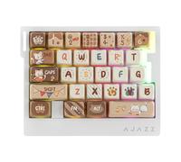 MechLands AK029 Rapid Fast Wired Gaming Keyboard, 8Khz Polling, 29 Keys One Handed Keyboard, SOCD & DKS, Magnetic Switch, Adjustable Actuation, RGB Backlits, Aluminum Plate (White Brown)