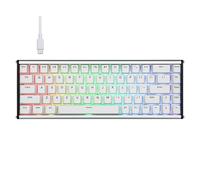 MechLands ALUX68 HE Aluminum Rapid Fast Gaming Keyboard with Magnetic Switch, Wired Hall Effect Keyboard with 8K Polling Rate, 0.125ms Latency, RGB Backlight (White, ALUX68 PLUS)