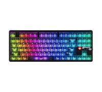 MechLands Aula F87 PRO V2 Wireless Gaming Keyboard with 10000mAh Battery, 8K Polling, SOCD/MT/TGL, BT/2.4GHz/Wired, Hot Swap TKL Mechanical Keyboard with Creamy Gasket, RGB Backlit (Black Transparent)