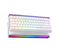 MechLands Aula Hero68 HE Wired Magnetic Gaming Keyboard, Rapid Hall Effect Keyboard with 0.01mm Adjustable Actuation, 8kHz Polling, 5-Layer Sound Dampening, RGB Lightbox & Backlit (White Topographic)