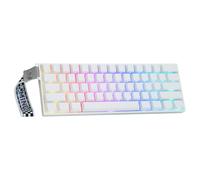 MechLands Aula Mini60 HE PRO Wireless Hall Effect Keyboard, 4000mAh, SOCD & DKS, Magnetic Gaming Keyboard with Fast Trigger, Adjustable Actuation, 8K Polling, RGB Backlit, Sound Dampening (White)