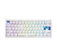 MechLands CIDOO QK61 V2 VIA Programmable 60% Compact Keyboard, Wireless Gaming Keyboard, Hot Swappable, Gasket Mechanical Keyboard with PC Plate, RGB, 3000mAh Battery for Win/Mac, QWERTY (White)
