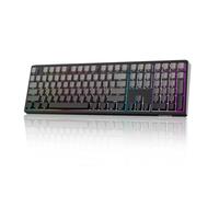 MechLands EPOMAKER TH108 Full Size Mechanical Keyboard, 108 Keys Wireless Gaming Keyboard, 8000mAh Battery, Creamy Gasket, Hot Swap, Custom Driver, RGB Backlights (Black, Creamy Jade Switch)