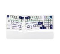 MechLands Feker Alice98 Ergonomic 98 Keys Custom Mechanical Keyboard, VIA Programmable, USB-C Wired Gaming Keyboard, Hot Swappable, 5 Layer Paddings, Control Knob, NKRO, RGB for Win/Mac (White)