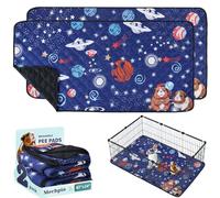 Mechpia 2 Pack Guinea Pig Cage Liners - Washable 47"X24" Bedding Pee Pad, Super Absorbent, Waterproof & Anti-Slip Reusable Mat for Rabbit, Hamster, Rat, Small Animal