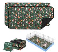 Mechpia 2 Pack Guinea Pig Cage Liners - Washable 47"X24" Bedding Pee Pad, Super Absorbent, Waterproof & Anti-Slip Reusable Mat for Rabbit, Hamster, Rat