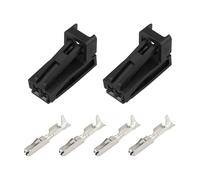 MechPort 2 Pcs Car 2 Pin License Plate Light Connector Female Plug 8W0971832 Compatible with Audi Compatible with VW