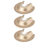 MechPort 3 Pcs Oscillating Segment Blades 65 mm Carbide Grit Compatible with DeWalt Compatible with Makita