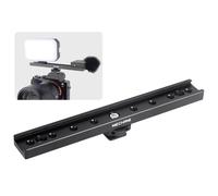 Mechrig 7 Inch Cold Shoe Mount Bracket Cold Shoe Extension Bar, Aluminum Sliding Rail Hot Shoe Mount Bracket with 1/4" & 3/8" Thread for DSLR Camera LED Video Light Microphone Monitor (62033)