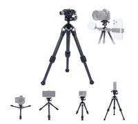 Mechrig Adjustable Carbon Fiber Tripod with 360° Panoramic Metal Ball Head, Compatible with Camera, Phone, Action Cam, Lightweight Travel Tripod for Photography, Vlogging, Live Streaming 61024