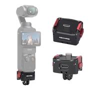 Mechrig Charging Adapter Base for DJI Osmo Pocket 3,Aluminum Alloy Dock with 1/4" Screw Hole, Magnetic Action Camera Mount for Tripods or Selfie Sticks