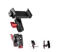 Mechrig Motorcycle Phone Mount with Super Clamp,Dual 360°Ball Head & All Metal Bike/Electric Scooter Phone Holder for Handlebar, Desk,Tripod,Tube, Crossbar Rod Compatible with iPhone 5.5-7.2" JC012