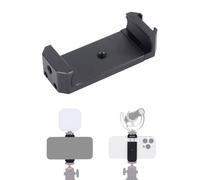Mechrig Universal Cold Shoe Phone Clamp Mount with Triple 1/4" Screws - 60-80mm Silicone Grip for iPhone Samsung Vlog Live Streaming Camera Accessories84001