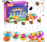 MeCids Bath Bombs for Kids 6 Pack Organic | Nontoxic | Fizzy Bath Bomb & Bath Color Tablets, DIY Magical Potion Bath Bombs Kit for Boys Girls Birthday Halloween Christmas