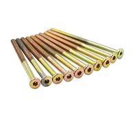 Mecion 10 Pcs Crib Screws M6 x 90mm Zinc Plated Hex Socket Head Cap Screws for Beds Headboards Chairs Furniture