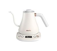 Mecity Electric Gooseneck Kettle, 0.8L, White, Keep Warm Function, Automatic Shut Off, LCD Display, Temperature Control, 1200W, 120V