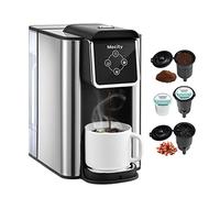 MecityCoffee Maker 3-in-1 Single Serve Machine, Compatible with K-Cup Capsules, Instant Coffee Pot, Tea Maker, 6/8/10 Oz Cup, Removable 50 Oz Water Reservoir, 120V 1150W
