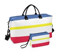 Mecklenburg Western Pomerania CIvil Flag Travel Duffle Women & Toiletry Pouches Set of 2, Cute Print Sports Duffle Bag Traveling Overnight Bags