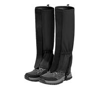 Mecmbj Waterproof Gaiters, Hiking Gaiters, Pack of 2 Outdoor Gaiters, Breathable Adjustable Gaiters for Unisex, Leg Protection, Hiking Gaiters for Hiking, Mountaineering, Skiing (Black)