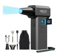 MECO ELEVERDE Electric Air Duster 220,000 RPM-One Touch Turbo Fan, Stepless Speed Adjustable(±1% Precision Control) LED Dual Display, 2H Max Runtime, Mini Air Blower for Car,PC, Electronics, Keyboards