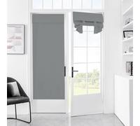 Mecodeco 100% Blackout Drapes - Room Darkening Solid Color Curtains for Window, Glass Door & French Door (30W * 80L Inches, Light Gray, 1 Panel)