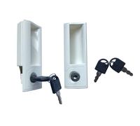 MECOLOR Locker Replacement Lock, White Handle Lock, Thailand yber Lock CL-2 Key Lock for MECOLOR Metal Cabinets with 4/6/9 Door (Each Package with 2 Pieces) (White Handle Lock)
