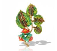 Mecool 2.36" Green Leaf Women's Brooches & Pins Autumn Fall Leaves Brooch Pin for Clothes | Party Ladies Brooches for Wedding | Stylish Elegant Lapel Pin for Clothes