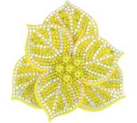 Mecool 2.56" Dual-Purpose Gold Ladies Brooch and Flower Clip | Double Layer Women's Brooches & Pins Shimmering Created Crystal. Elegant Costume Jewellery Accessory | Brooches for Women UK Vintage