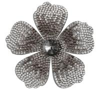 Mecool 2.95" Flower Hair Clip for Weddings Party Created Crystal Brooch Corsage Hair for Women | Flower Hair Jewellery Barrette Hair Decorations for Women Accessories-Gray