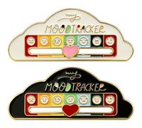 Mecool 2 Pcs Cloud Shape Badge & Enamel Pins Slider 7 Days Mood Badge & Tracker Lapel Brooches | Mood Tracker Lapel Brooches & Pin Badges | Funny Gift Set for Backpacks & Clothing