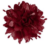 Mecool 3.94" Flower Hair Clips for Weddings Women's Party Brooches & Pins Corsage Women's Hair Jewellery | Ponytail Holder Ladies Brooches for Wedding | Hair Styling Accessories for Girl-Dark Red