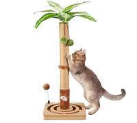 MECOOL Cat Scratching Post Sturdy and Premium Scratch Posts with Hanging Ball and Ball Track Toy Cute Cat Tree 30in for Indoor Kittens