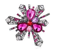 Mecool Created Crystal Brooch for Women Vintage Arrow Tail Feather Brooch Pins-Purple