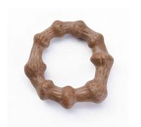 MECOOL Durable Nylon Dog Chew Toy - Bacon Flavored Ring Shape for Aggressive Chewers, Tough Interactive Fetch & Tug Toy for Medium Large Dogs, Long-Lasting Flying Disc Alternative