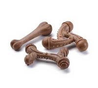 MECOOL Indestructible Dog Chew Toys for Aggressive Chewers 3PCS, Durable Bacon Flavored Nylon Bones for Small Dogs, Puppy Teething Toys, Long Lasting Nylon Dog Chews